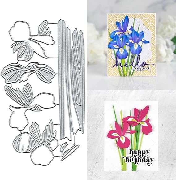 Flowers Metal Die Cuts, Flowers Frame Metal Cutting Dies Cut Stencils Card Paper Craft DIY Template Metal Cutting Dies Album Embossing Paper Dies for Card Making Scrapbooking