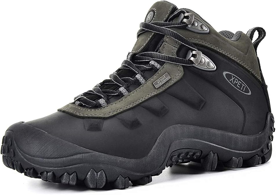 XPETI Men's Highland Leather Waterproof Walking Hiking Boots