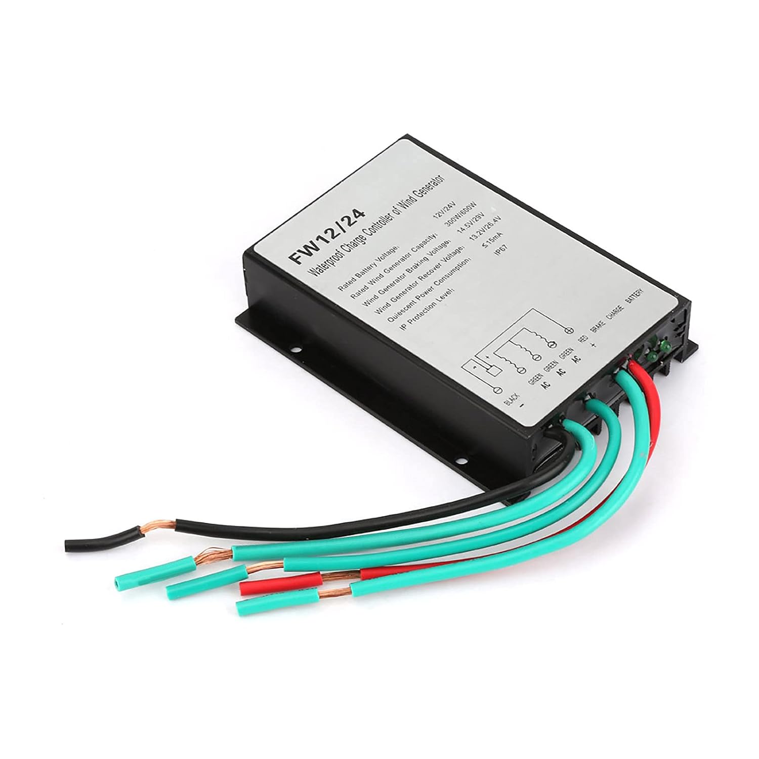 Wind Turbine Generator, FW1224 1224V 300W600W Wind Turbine Generator Automatic Controller Regulator Waterproof IP67wind turbine controller