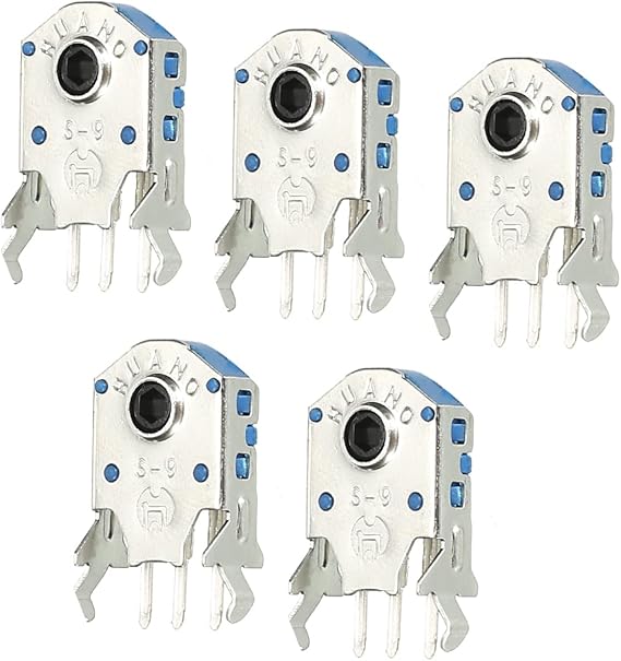 uxcell Mouse Wheel Encoder, 300 W, Time High Precision Decoder, Rotation, Mouse Scrolling, Wheel Encoder, 5 Pieces, 0.4 inches 9 mm