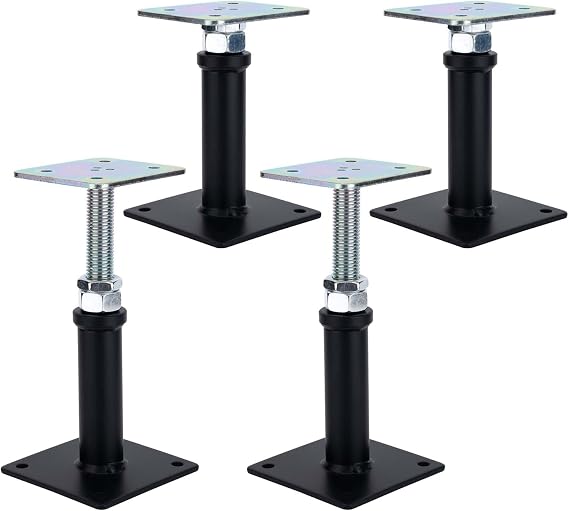 Adjustment Floor Jack Post Floor Jack Lift Supports 16.5-20.5 Inch Adjustment Range, Mini Screw Jack, Telescopic Jack for Temporary Support 4-Pack. (4 PCS, AR 6-9)