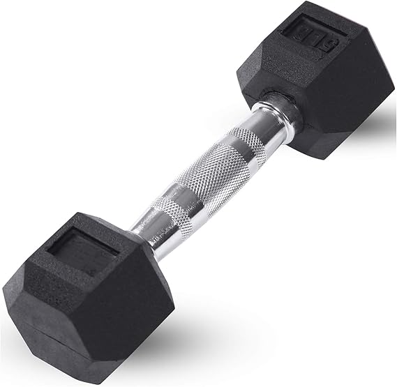 JFIT Kauçuk Altıgen Dambıllar - 8 Boyut Seçeneği - Altıgen Şekilli Kafalar Kaymayı ve Yaralanmayı Önler - Egzersiz, Kas, Güç ve Ağırlık Antrenmanı için Ergonomik El Ağırlıkları