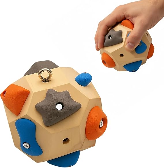 Handcrafted Boulder Blocks for Climbers 3D Rock Climbing Ball Build Strength and Precision Finger Training Tool Climbing Gifts for Rock Climbers,Portable Climbing Holds for Grip Training