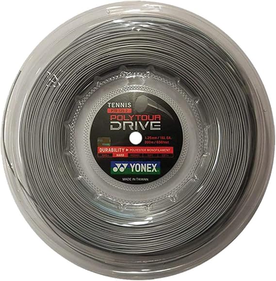 YONEX tennis string 1Polytour Drive,25 mm 200 meter silver