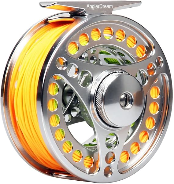 AnglerDream EX-ALC 3/4 5/6 7/8 9/10WT CNC Machined Large Arbor Fly Fishing Reel with Line Combo 3 5 8 9WT