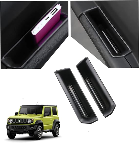 YEE PIN 2pcs Compatible with Suzuki Jimny 2018-2022 2023 Car Door Accessories Storage Box Organiser Console Side Pocket Storage Small Change