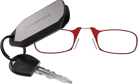 ThinOptics Presbyopia glasses, keychain case, for men and women, foldable
