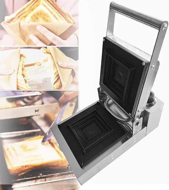 Sandwich Maker Electric Grill, Griddle, Panini Presse, Waffle Maker Stainless Steel Versatile Commercial Panini Press, Adjustable Double Plates Heating