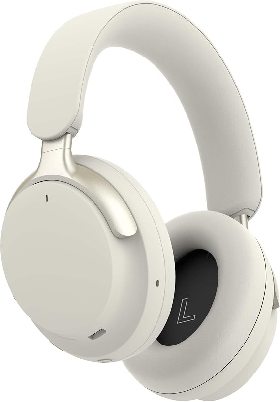 Headphones Wireless Over Ear Headphones, Fast Charging for Travel (Biege) | Headphones Noise Cancelling with Microphone, Over- Ear Deep Bass, Foldable, 100H Playtime for Office, Home, Business