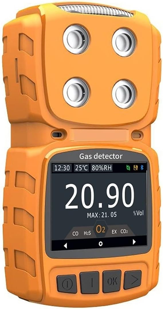 Gas Detector, Gas Detector,Portable Ozone Concentration,Adjustable Alarms(sound And Light,vibration,visual),Range 0-10ppm, 0-50ppm for Work, Home(0-100ppm)