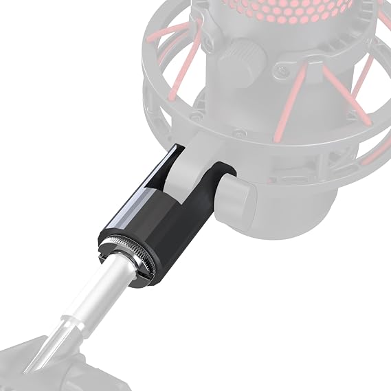 HyperX QuadCast/HyperX QuadCast S Microphone Mount Adapter, HyperX Microphone Replacement Adapter with 3/8"-5/8" Conversion Screw, Easy Installation, Exclusive HyperX Microphone Adapter, Microphone Stand 3/8" HyperX Boom Arm Black