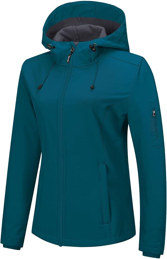 Outdoor Ventures Softshell Jacket Womens Rain Jacket Hiking Windbreaker