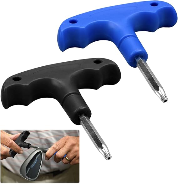 Eophmi Golf Driver Wrench Tool, 2PCS Callaway Driver Tool, Golf Wrench Tools with Plastic Handle, Golfs Torque Wrenches for Golfs Club, Drivers Shaft Adapter Torque Sleeve (Blue)
