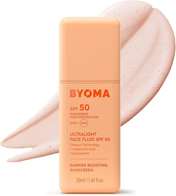 BYOMA SPF 50 Face Fluid, Ultra-Lightweight Facial Sunscreen (50ml)