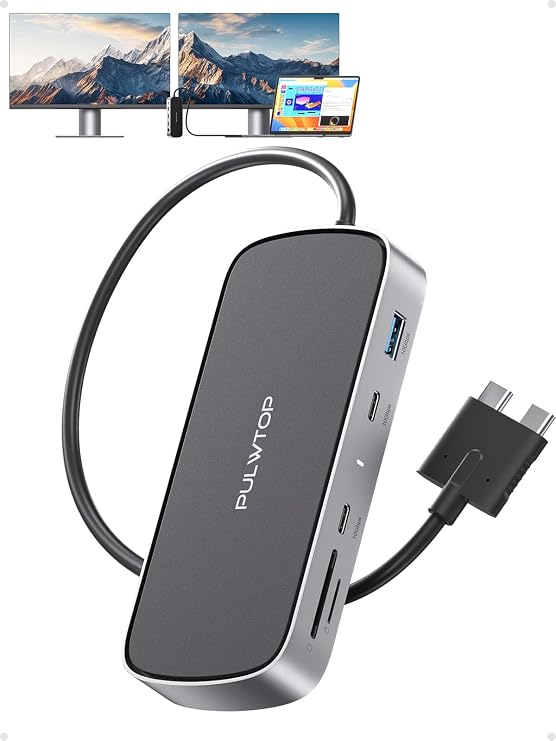MacBook Pro Docking Station Dual Monitor 4K@60Hz for MacBook Pro/Air M5/M4