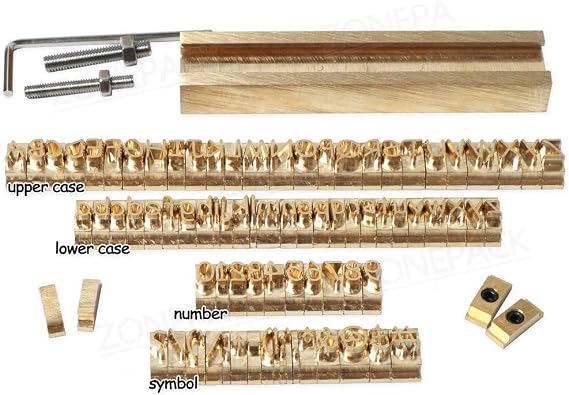 ZONEPACK 銅 真鍮 スタンピング 柔軟 文字 数字 アルファベット シンボル キャラクター モールド CNC彫刻モールド ホットホイルスタンピングマシン用 6mm C Font