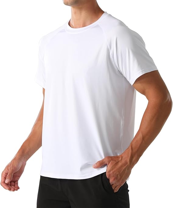HYCOPROT Men's Short Sleeve T-Shirts Sports Quick Dry Breathable Tops Moisture Wicking Mens Workout Tshirts Men Athletic Running Shirt Workout Shirts Gym Tee Hiking for Outdoor Cycling Casual Fitness