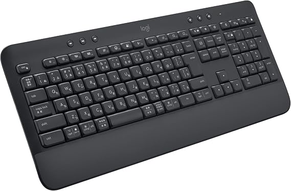 Logitech Signature K650GR Wireless Keyboard, Palm Rest, Slim, Fatigue-Resistant, Bluetooth, Logi Bolt, Not Compatible with Unifying, Japanese Layout, Windows, Mac, Chrome, Android, Wireless, K650