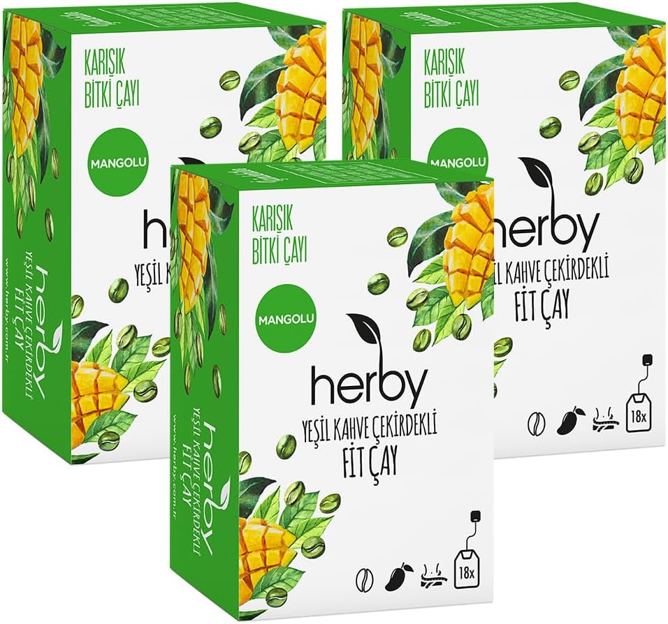 Herby Green Coffee Bean Fit Tea, Pack of 3
