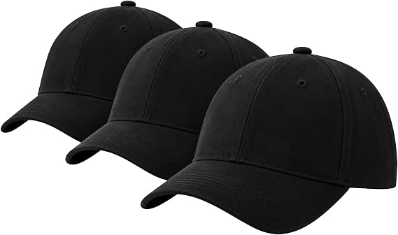 3 Pack Baseball Cap for Men Women 100% Cotton Baseball Cap Sports Casual Plain Sun Hat Hats Brass Polo Style Classic