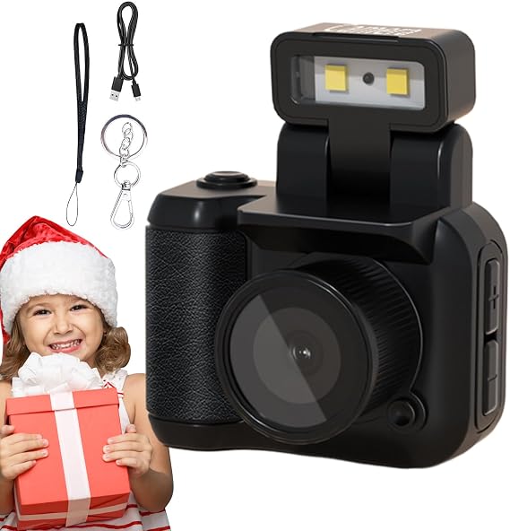Digital Camera, Retro Snap Camera, Retro 1080p Snap Cemera With LED Flash Light, Portable Small Video Cemera, Compact Vintage Camcorder For Vlogging, Recording
