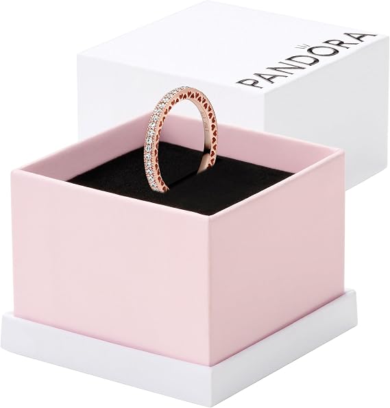 Pandora Heart of Pandora Ring, Pandora Rose, Clear Cubic Zirconia, Size 5