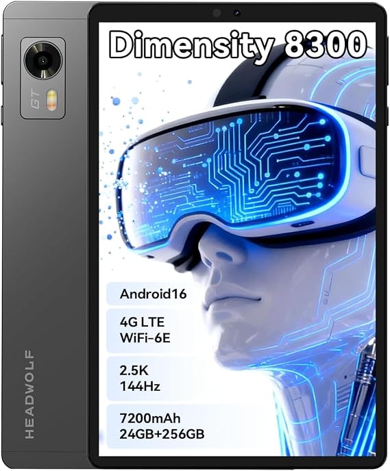 Tablet 8 Inch Android LTE Gaming Tablet Dimensity8300 2.5K 144Hz 24GB+256GB