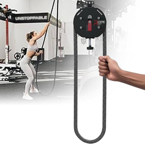 Endless Rope Trainer,Adjustable Resistance Cable Pulley Machine,Premium Nylon Rope Full-Body Workout Tool for Home or Gym
