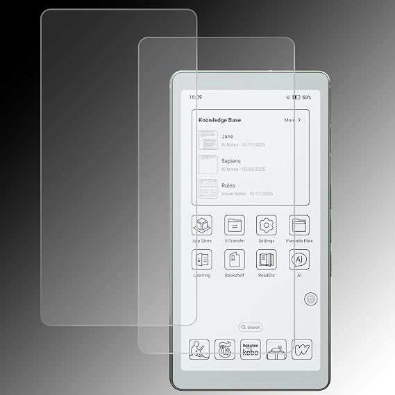 アンチグレアマットスクリーンプロテクター 6.1インチ VIWOODS AiPaper Reader用 2枚パック 指紋防止、アンチバーストナノマットスキンPETソフトフィルムマット