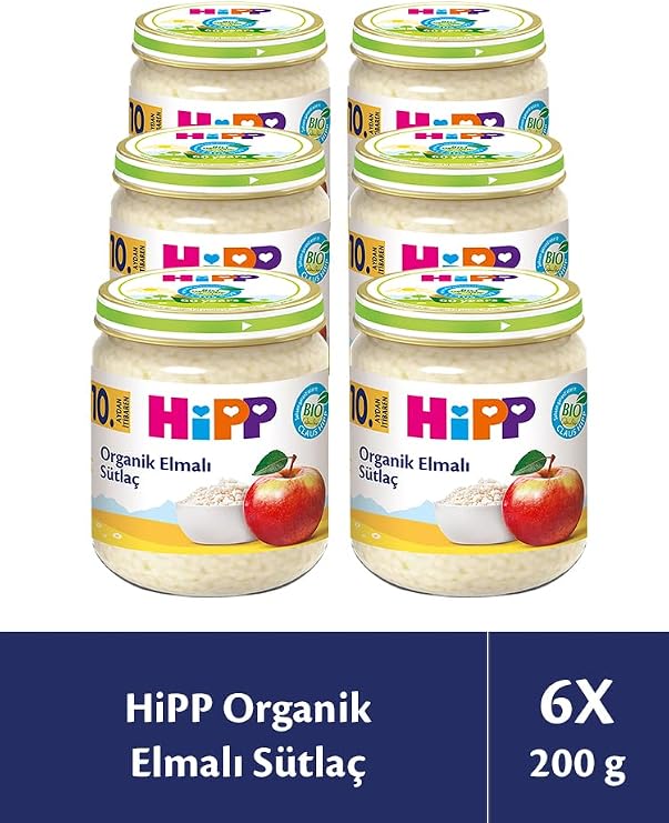 HiPP Organik Elmalı Sütlaç 200g x 6 adet