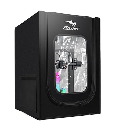 Creality Official Ender 3 Enclosure Fireproof and Dustproof Tent Protective Cover for Ender 3/3 Pro / 3 V2 / 3 Neo / 3V2 Neo / 3 V3 SE / K1 / K1C 3D Printer, Dimension 18.9 * 23.6 * 28.3"