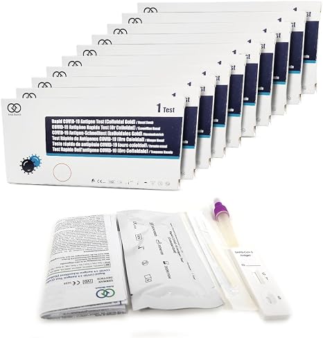 Corona Quick Test Self-Test COVID-19 Antigen Quick Test Kit for Self-Use Test Cassette Sample Swab Antigen Extract Pack of 10