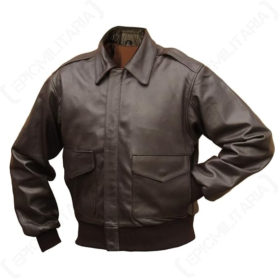 Epic Militaria Brown Leather US Pilots A2 Jacket