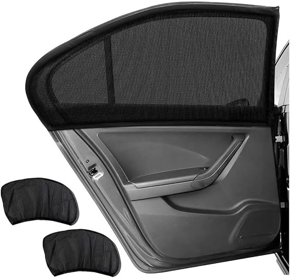 2 Pack Car Rear Window Sun Shades for VW ID.Buzz I 2022-2024, Breathable Mesh Fit Side Window Covers, UV Ray & Heat Protection