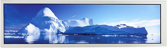 VSDISPLAY 8.8インチ 1920x480 IPS ストレッチバー LCDモニター ホワイトメタルケース