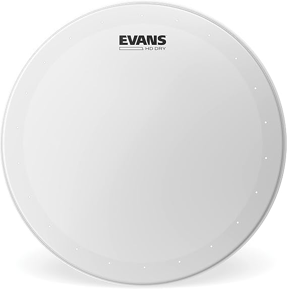 Evans HD Dry Coated Drum Head 14 Inch Evans HD Dry skins offer focused sound controlled overtones fast response and durable coated.