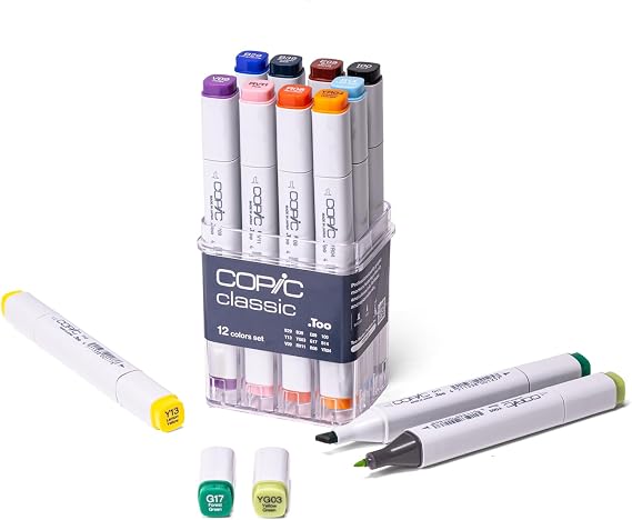 COPIC Too Copic Classic Set of 12 Colors