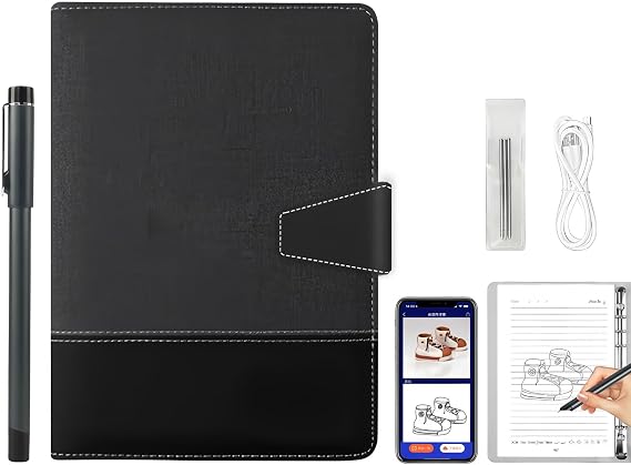 Digital Sketchbook, Smart Digital Notebook & Drawing Pad with Erasable Paper, 5 Refills, Smart Sync Pen for Drawing, Writing, and Note-Taking