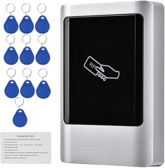 RFID Reader Support 1000 Users, Waterproof Door Access Management Smart Card for Access Control(ID)