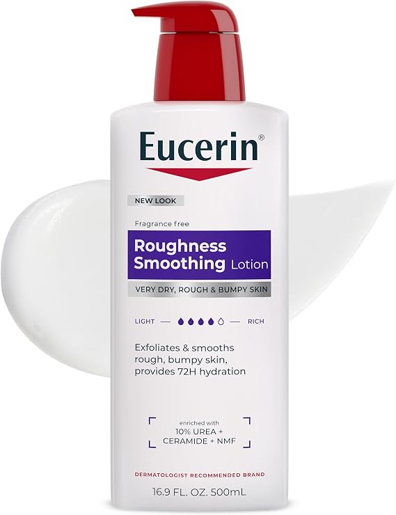 Eucerin Pürüzlülük Giderici Vücut Losyonu, Kuru Ciltler için Kokusuz Vücut Losyonu, 16.9 Fl Oz Pompa Şişesi