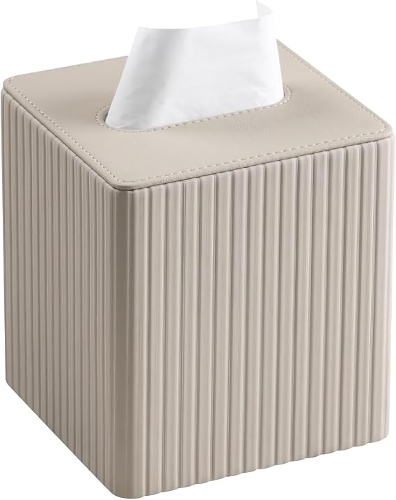 Tissue Box Holder, Square Tissue Box Cover, PU Leather Box of Tissues