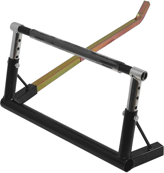 BIKETEK Adjustable Pivot Centre Stand – Motorcycle Lift Stand for Cruiser Bikes – Front & Rear Lifting Maintenance Stand