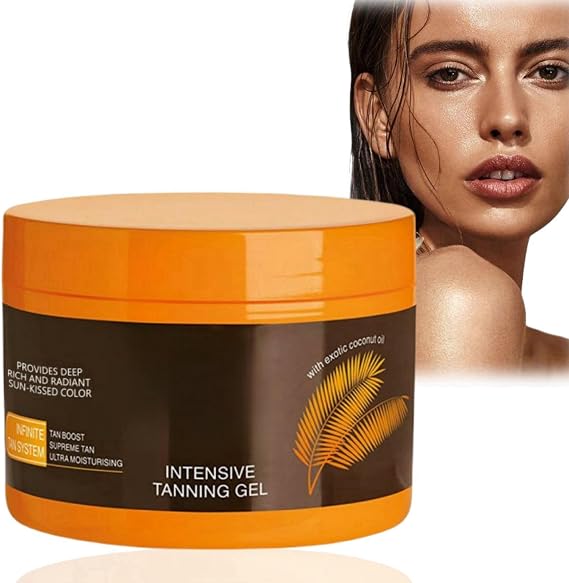 Intensive Tanning Gel,Extreme Dark Intensive Tanning Luxe-Gel, Natural Tanning Accelerator Cream Gel, Deluxe Intense Tanning Gel for Outdoor Sunlight,Sunbed Tanning Accelerator,Tan Accelerator