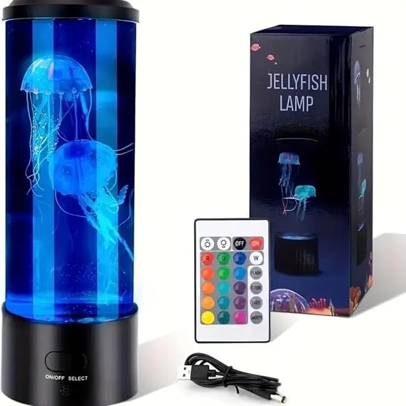 Tabletop Aquarium, LED Jellyfish Mini Aquarium, Includes 2 Jellyfish, Present, Atmosphere, Compact, Aquarium, Aquarium L