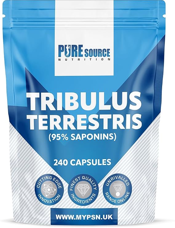 Tribulus Terrestris Extract 8500mg | Vegan Capsules - 95% Saponins | Test Booster Pills Increase Testosterone for Muscle Growth, Strength Tribulus Terrestris Tablets Powder Alternative (240 Capsules)