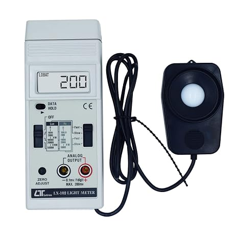 Digital Lux Meter (Range: 50,000 Lux) for Photography, Stadiums, Clean Rooms, Theatres Alongwith Factory Calibration Certificate Model: Lutron LX-102