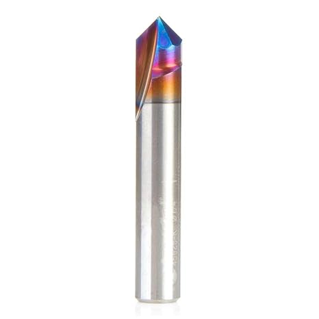 Amana Tool 45625-K SC Spektra Extreme Tool Life Coated V-Groove 90 Deg x 1/4 D x 9/16 CH x 1/4 Inch SHK 2-Flute Router Bit