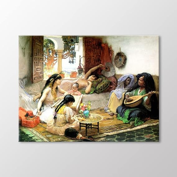 Arty Tablo Cezayir'de Öğle Sonrası AMZ-BFA001-x 40x30