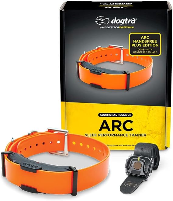 Dogtra ARC ハンズフリー プラス 追加レシーバー リモート ドッグ トレーニング Eカラー ハンズフリースクエア 目立たず正確なコントロール スリム 人間工学 充電式 3/4マイル レンジ
