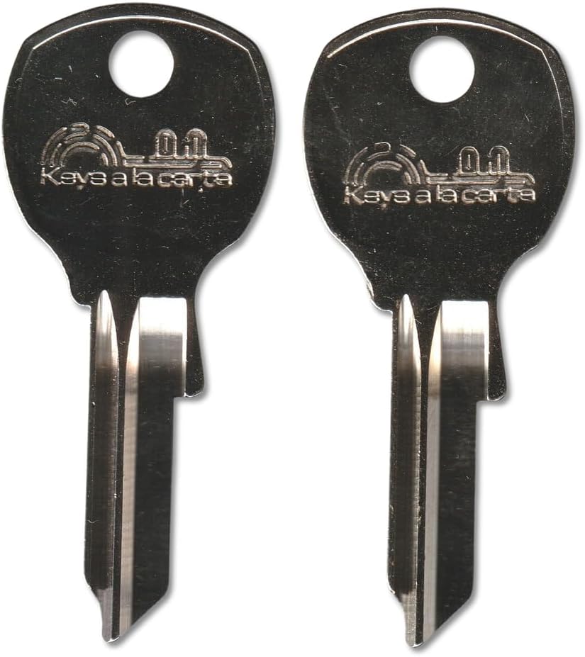003 Pair (2) Replacement Keys – Cut to Code on NA14 Blank for Diebold, National, Sargent & Greenleaf, Anderson Hickey, CompX, Jofco, Olympus Locks | KEYSALACARTE